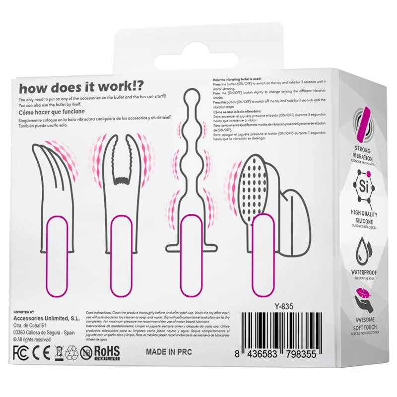 Bala Vibratória 4Fun com 4 Capas em Silicone e Recarga USB LateToBed — vista 3 de 8