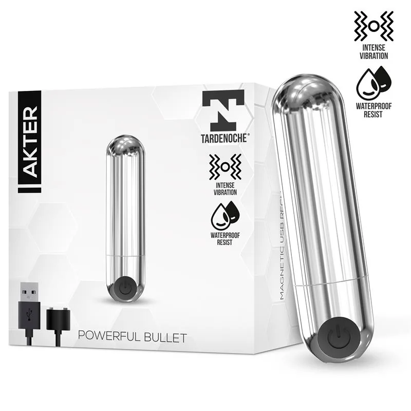 Bala Vibratória Akter Potente USB Magnético Tardenoche