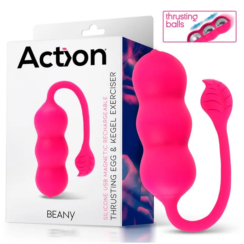 Bala Vibratória Beany com Impulso e Treino do Pavimento Pélvico Action