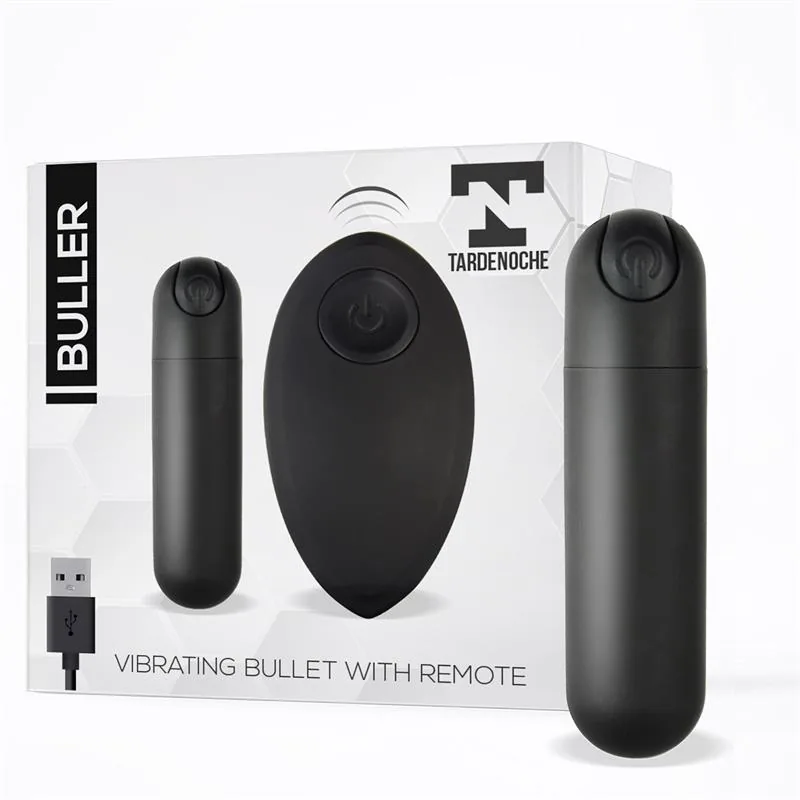 Bala Vibratória Buller com Comando à Distância Preta Tardenoche