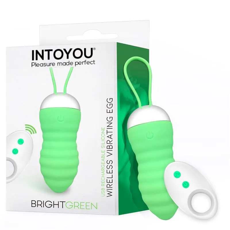 Bala Vibratória com Comando à Distância USB Verde InToYou