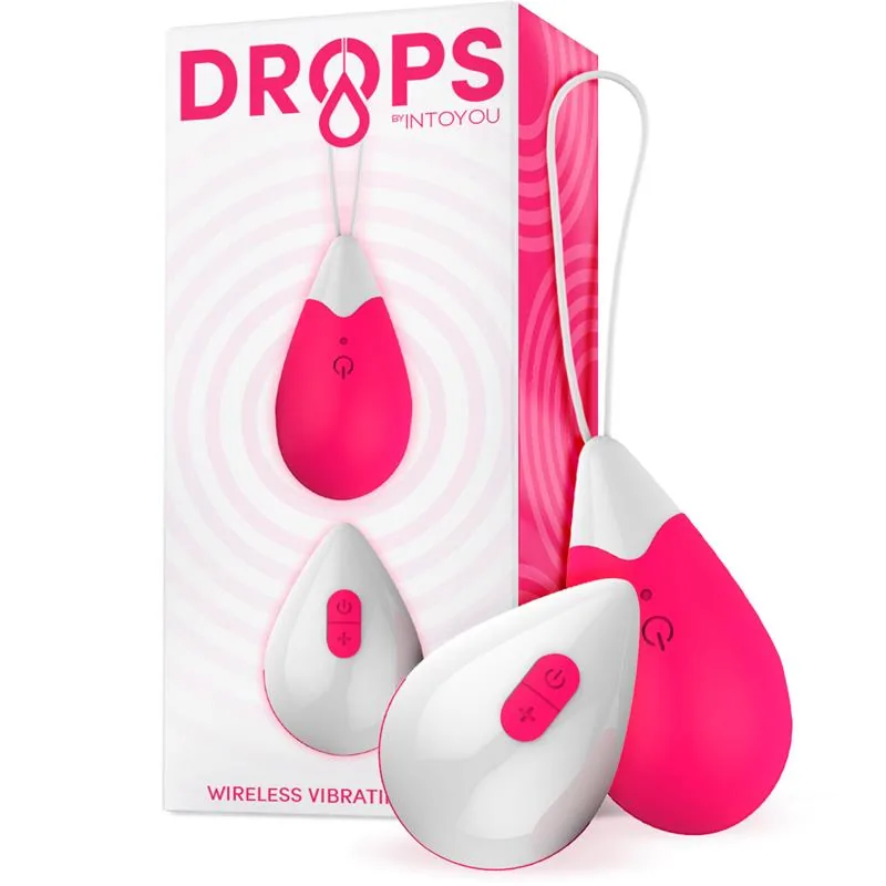 Bala Vibratória com Comando à Distância em Silicone Rosa Drops
