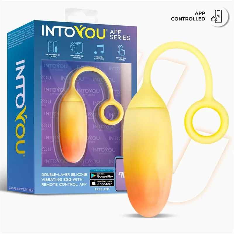 Bala Vibratória de Silicone Dupla Camada com Aplicação Amarelo/Laranja — vista 2 de 9
