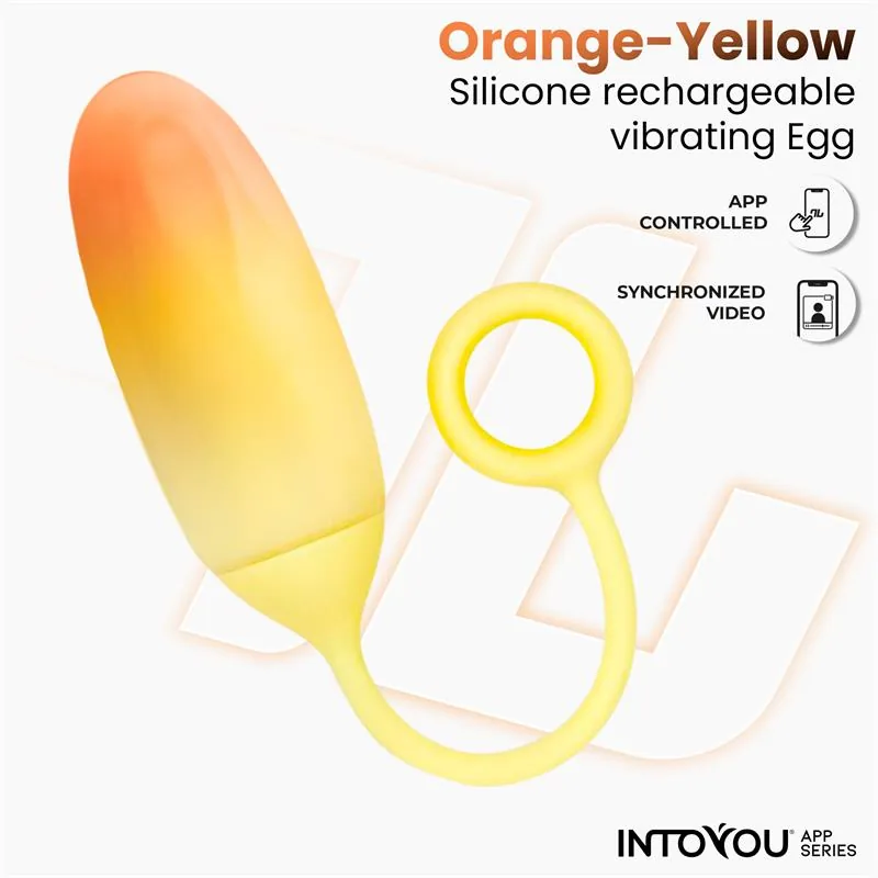 Bala Vibratória de Silicone Dupla Camada com Aplicação Amarelo/Laranja — vista 3 de 9