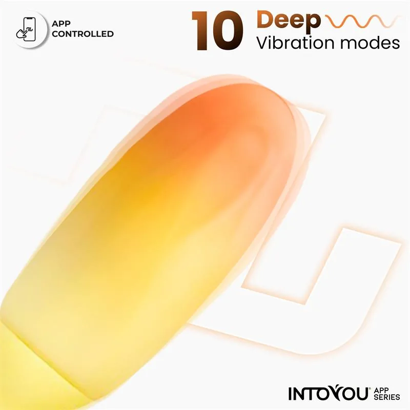 Bala Vibratória de Silicone Dupla Camada com Aplicação Amarelo/Laranja — vista 4 de 9