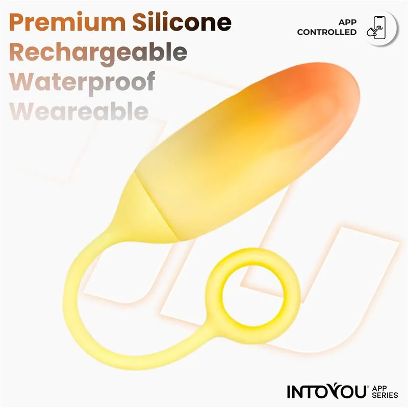 Bala Vibratória de Silicone Dupla Camada com Aplicação Amarelo/Laranja — vista 5 de 9