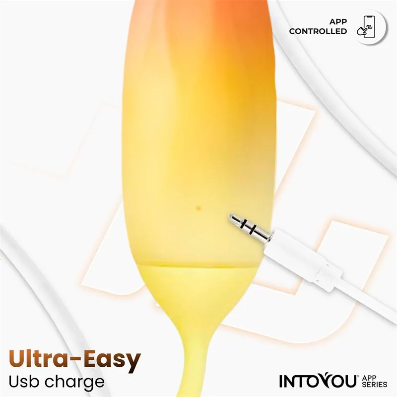 Bala Vibratória de Silicone Dupla Camada com Aplicação Amarelo/Laranja — vista 8 de 9
