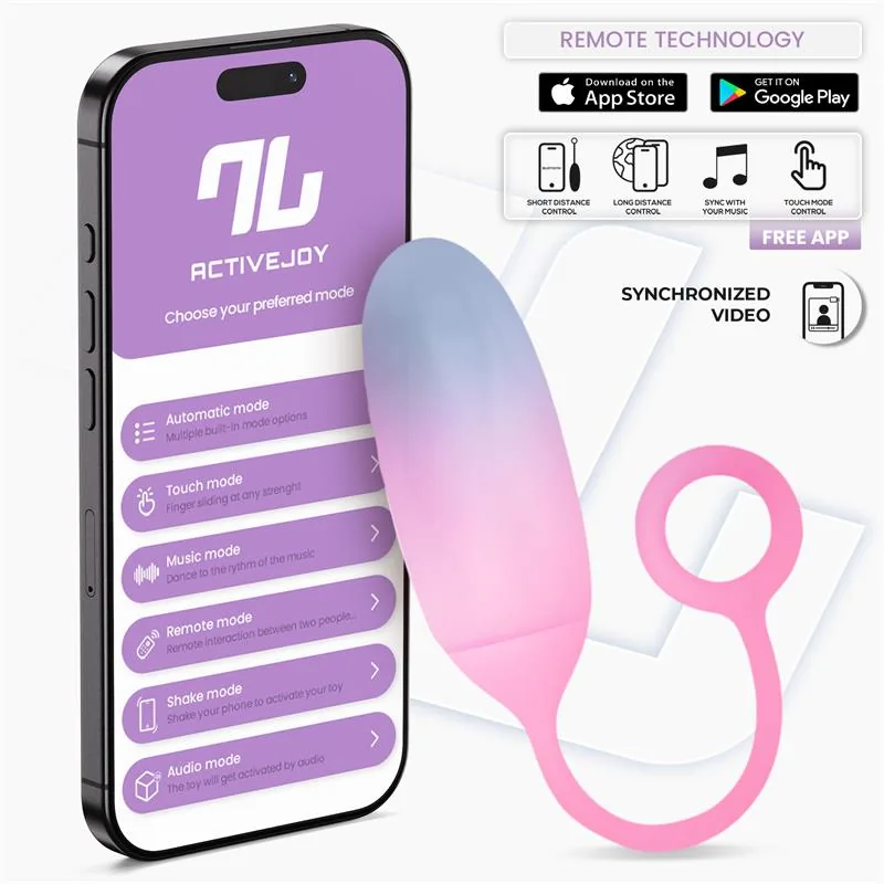 Bala Vibratória de Silicone Dupla Camada com Aplicação Azul/Rosa