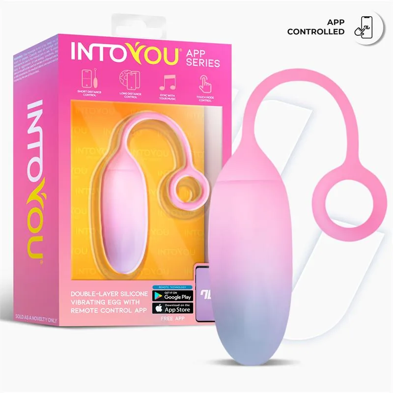 Bala Vibratória de Silicone Dupla Camada com Aplicação Azul/Rosa — vista 2 de 9