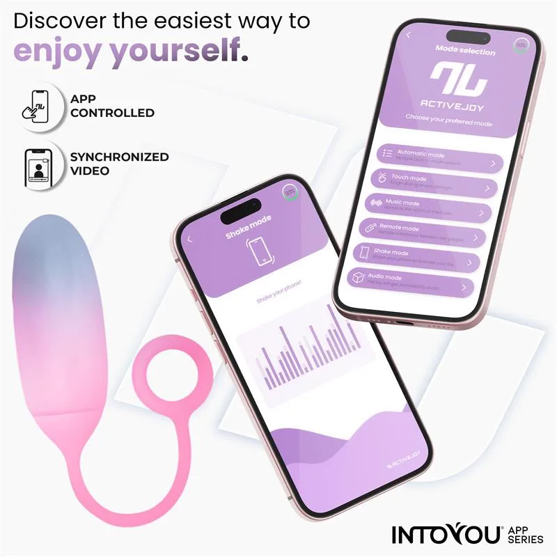 Bala Vibratória de Silicone Dupla Camada com Aplicação Azul/Rosa — vista 5 de 9