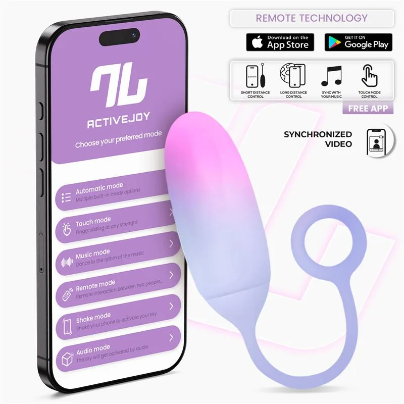 Bala Vibratória de Silicone Dupla Camada com Aplicação Rosa/Azul