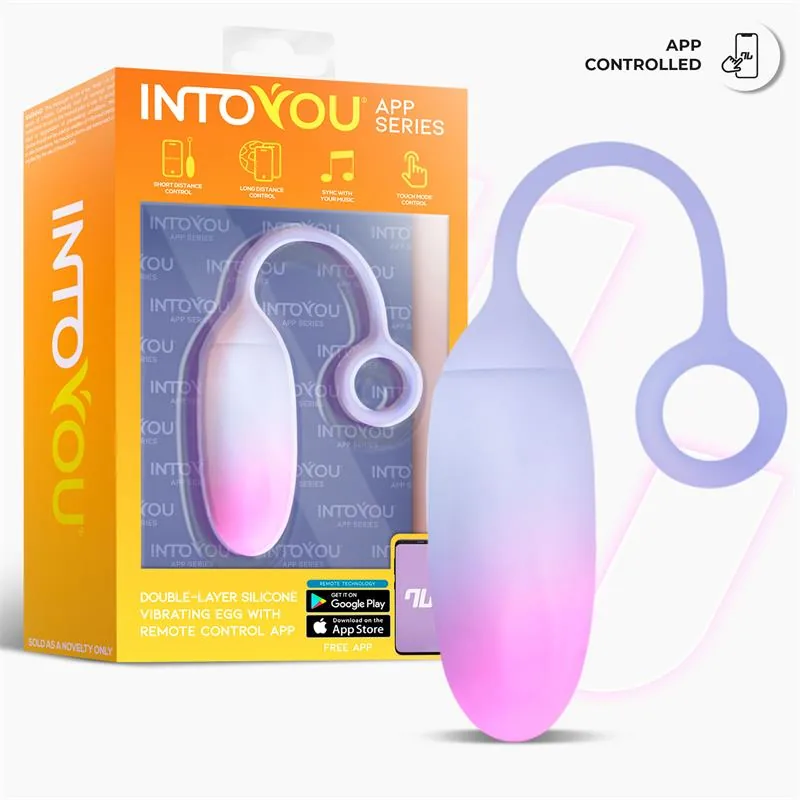 Bala Vibratória de Silicone Dupla Camada com Aplicação Rosa/Azul — vista 2 de 9