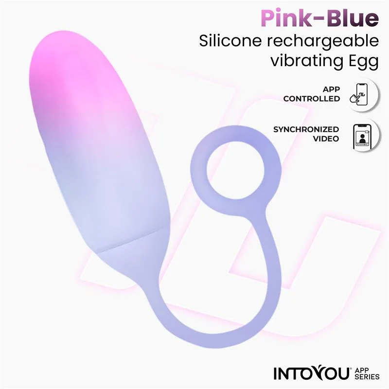 Bala Vibratória de Silicone Dupla Camada com Aplicação Rosa/Azul — vista 3 de 9