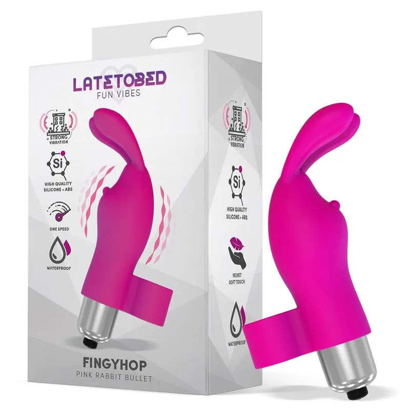 Bala Vibratória Fingyhop com Coelho Latetobed Rosa