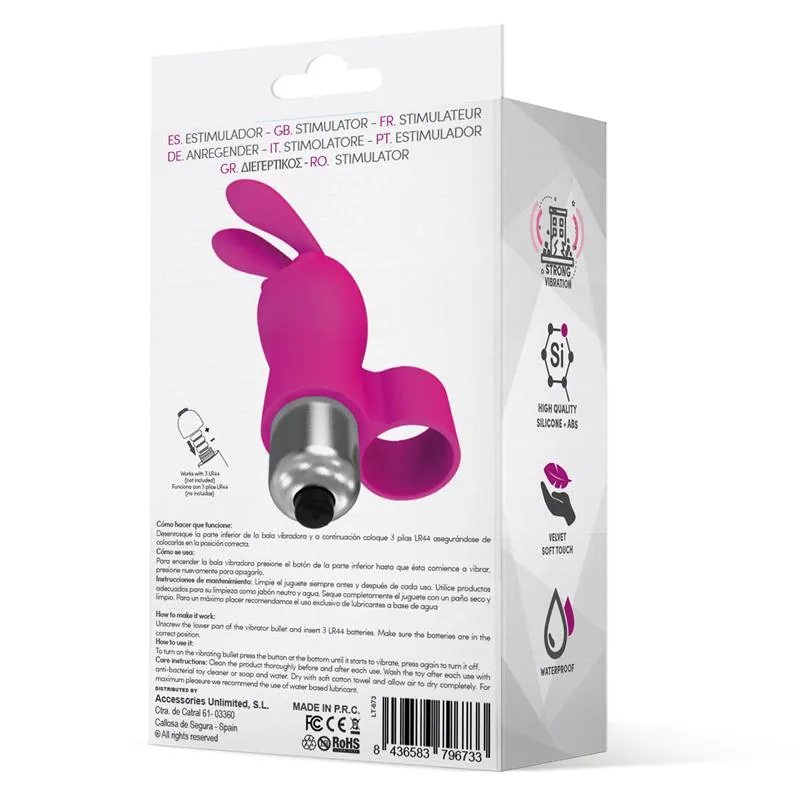 Bala Vibratória Fingyhop com Coelho Latetobed Rosa — vista 3 de 4