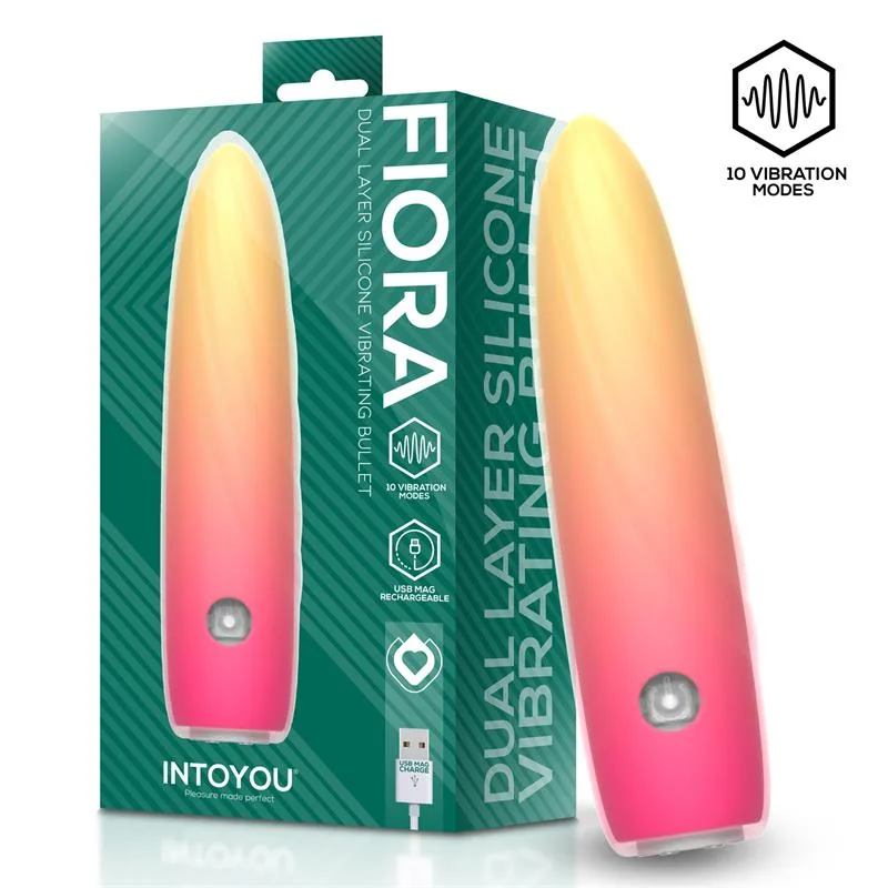 Bala Vibratória Fiora em Silicone de Dupla Camada USB Intoyou