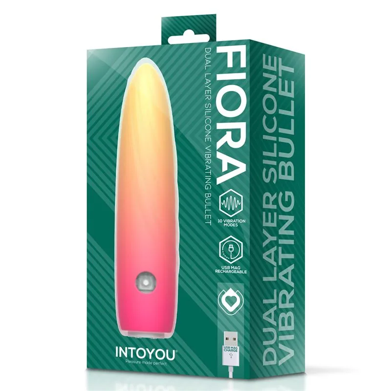 Bala Vibratória Fiora em Silicone de Dupla Camada USB Intoyou — vista 10 de 10