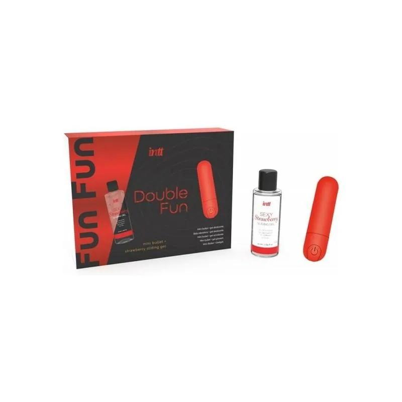 Bala Vibratória Mini com Gel Deslizante de Morango Intt 50 ml