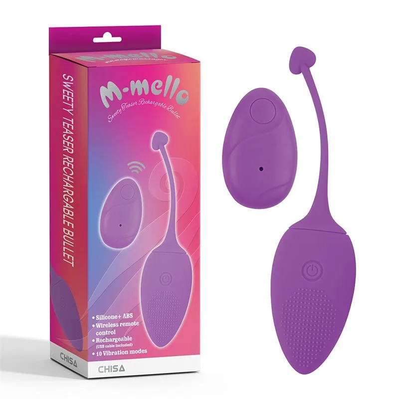 Bala Vibratória Sweety Teaser com Comando à Distância USB Chisa