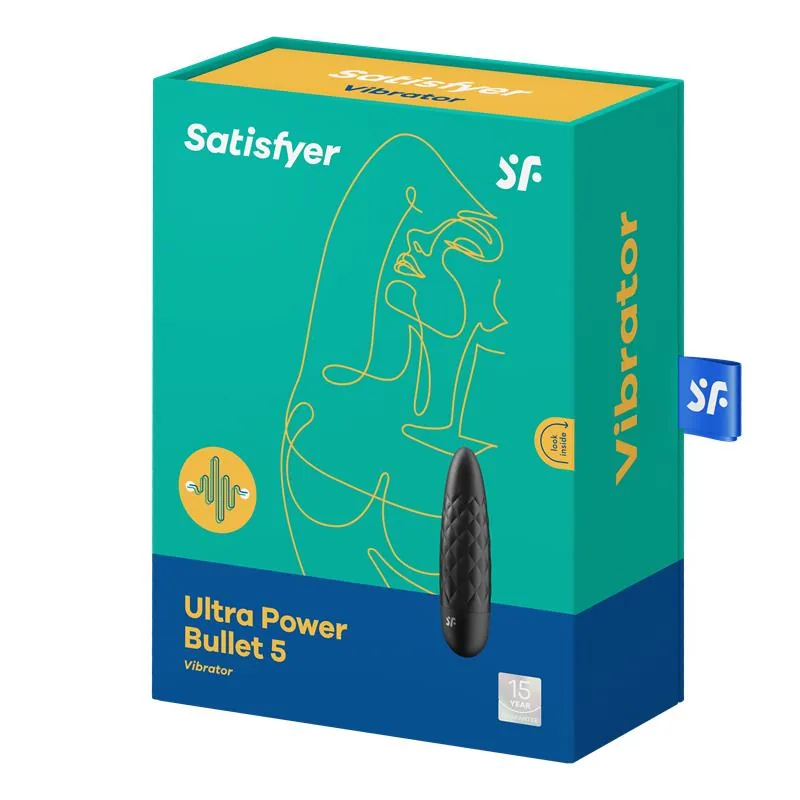 Bala Vibratória Ultra Power Bullet 5 Preta Satisfyer — vista 7 de 7