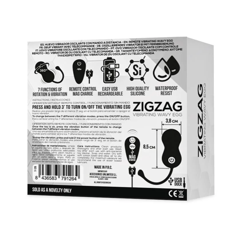 Bala Vibratória Zigzag com Comando à Distância Tardenoche — vista 3 de 7