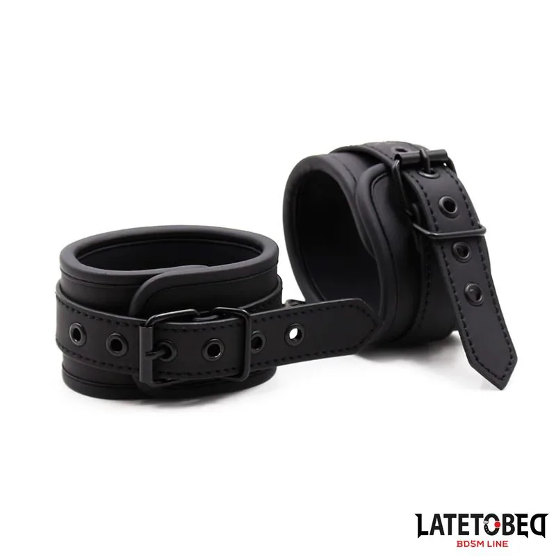 Algemas de Tornozelo com Corrente LateToBed Pretas 28 cm