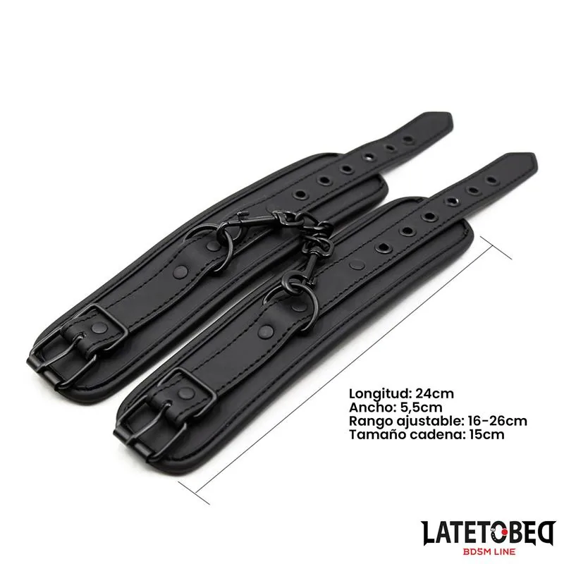 Algemas de Tornozelo com Corrente LateToBed Pretas 28 cm — vista 6 de 6