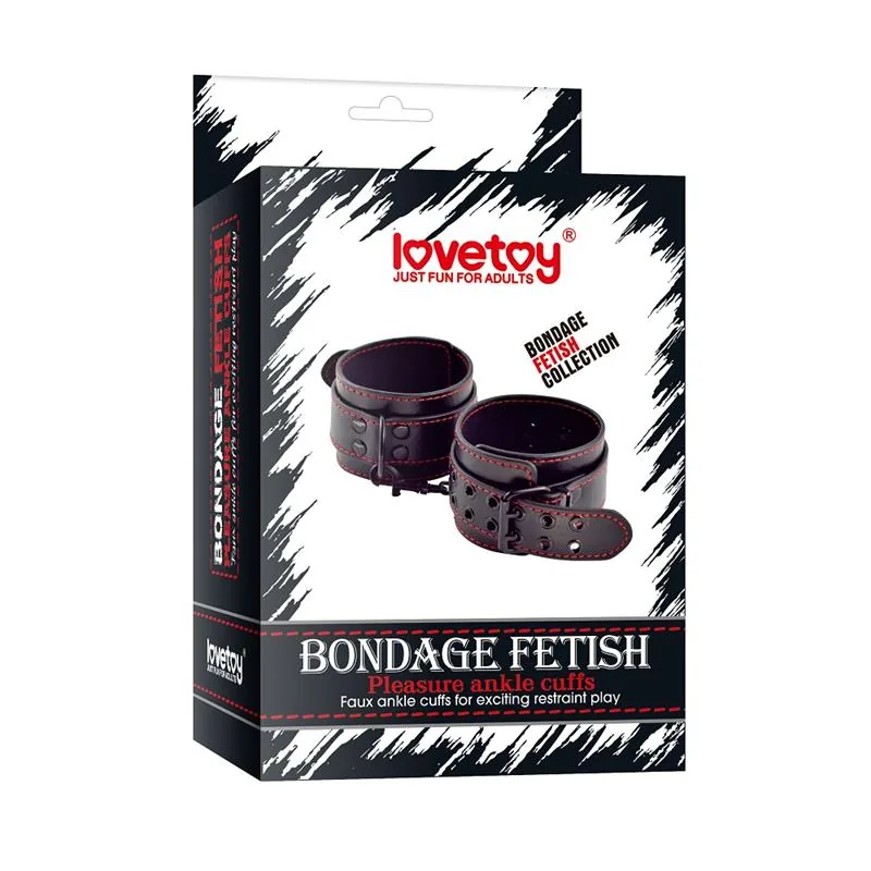 Algemas de Tornozelos Bondage Lovetoy Pretas — vista 7 de 7
