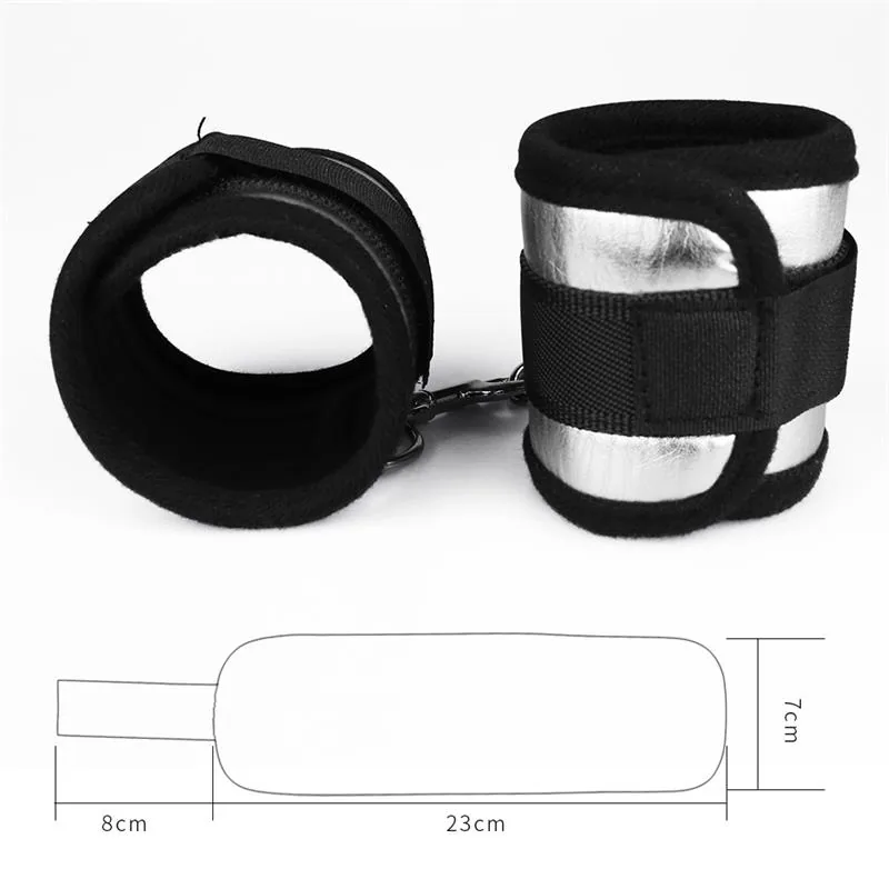 Algemas de Velcro Neopreno Lovetoy Pretas 23 cm — vista 2 de 6