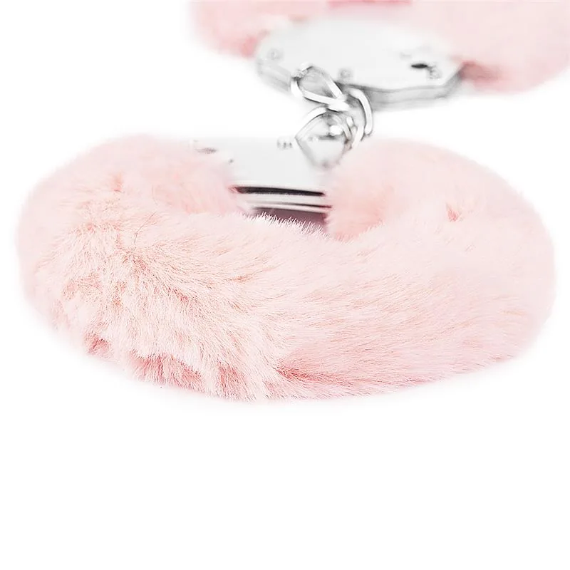 Algemas Metálicas com Pelo Rosa Lovetoy — vista 5 de 7