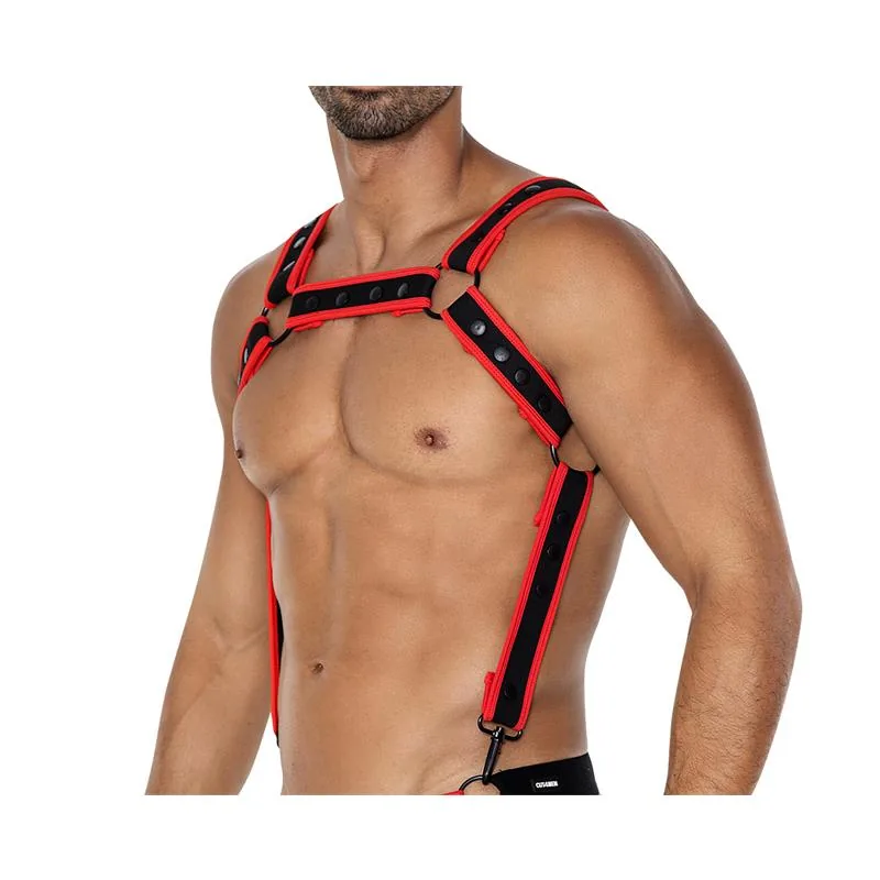 Arnês de Peito H4RNESS05 Cut4Men Vermelho Néon