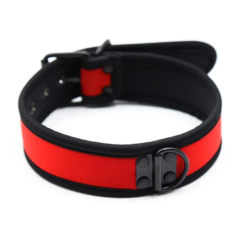 Coleira de Neoprene Ajustável A-Gusto Vermelha