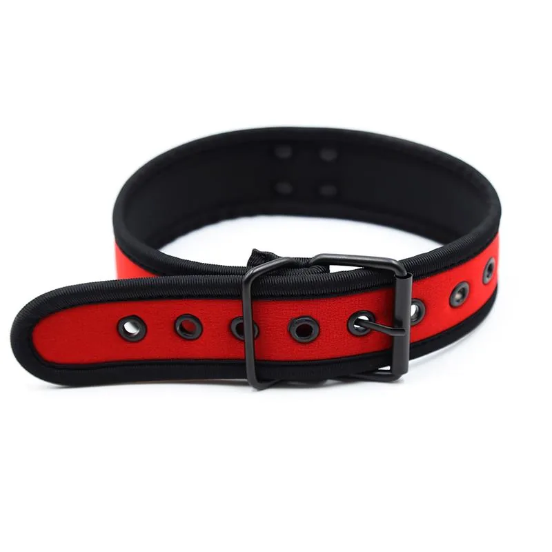 Coleira de Neoprene Ajustável A-Gusto Vermelha — vista 3 de 7