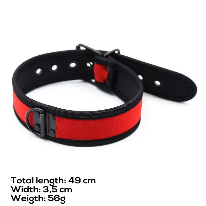Coleira de Neoprene Ajustável A-Gusto Vermelha — vista 7 de 7