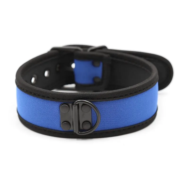 Coleira de Neoprene Ajustável A-Gusto Azul