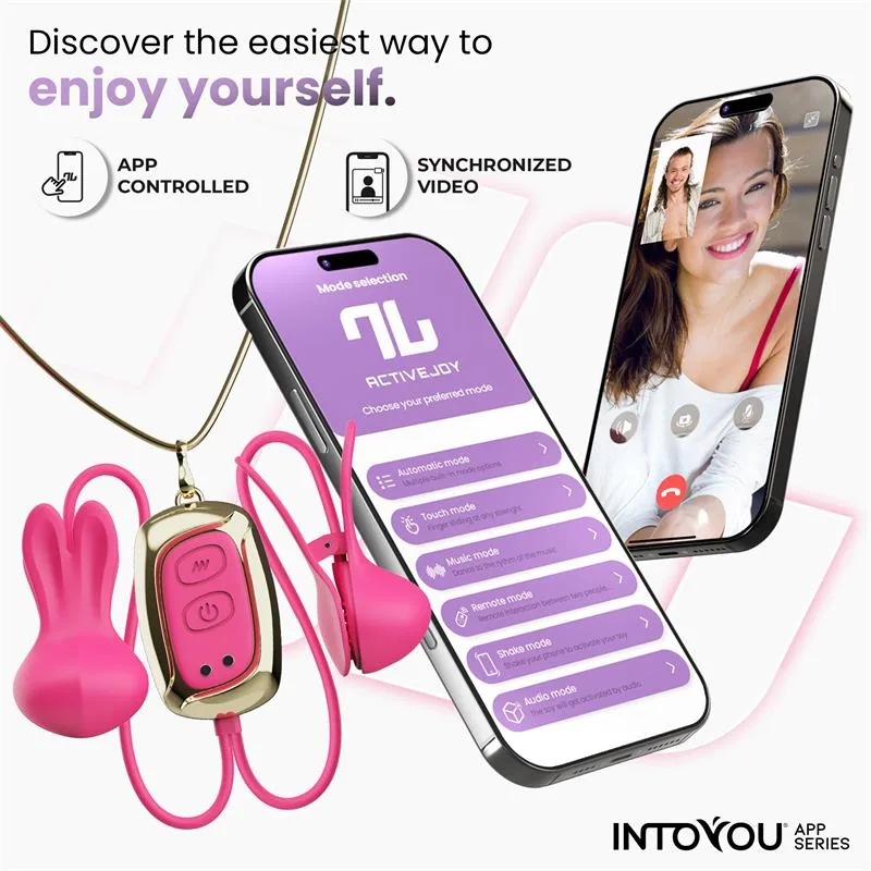 Coleira e Pinças de Mamilos Tickly com Aplicação IntoYou — vista 7 de 9
