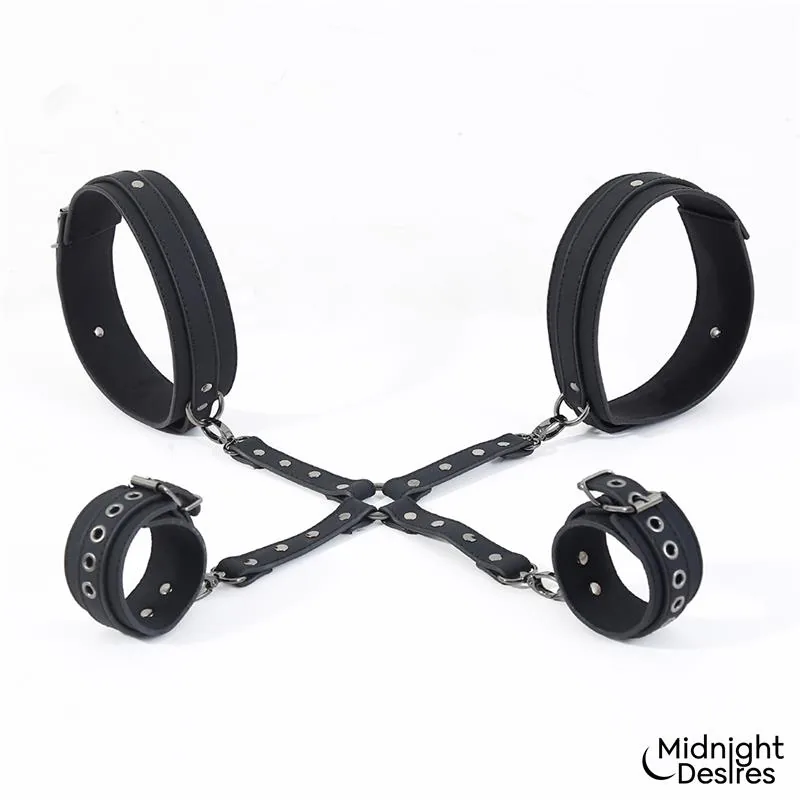 Conjunto de Amarras em Cruz para Coxas e Pulsos Midnight Desires — vista 2 de 7