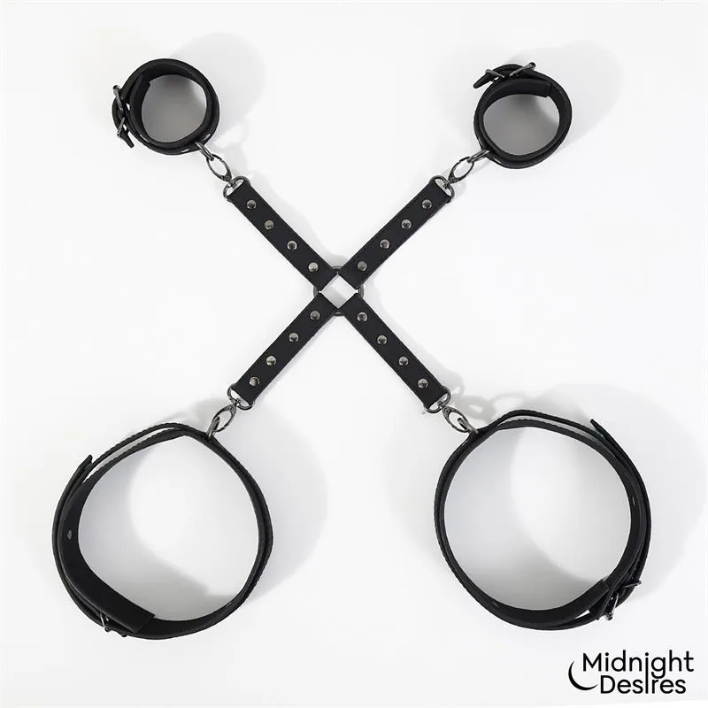 Conjunto de Amarras em Cruz para Coxas e Pulsos Midnight Desires — vista 4 de 7
