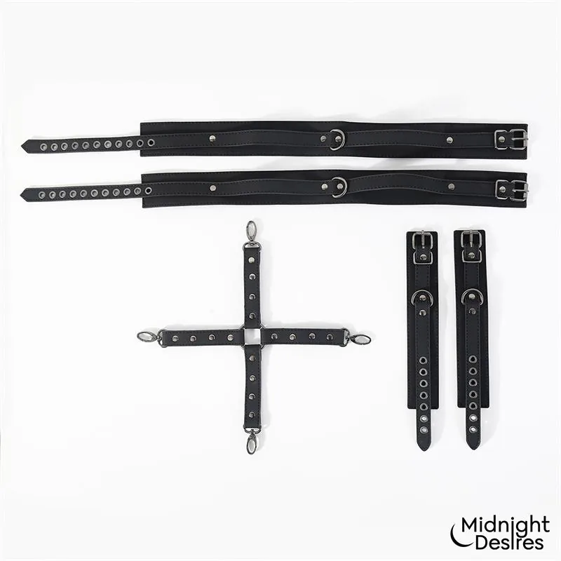 Conjunto de Amarras em Cruz para Coxas e Pulsos Midnight Desires — vista 6 de 7