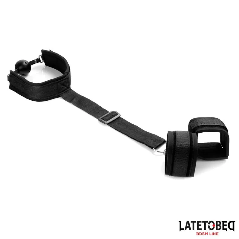 Conjunto de Mordaça e Algemas Ajustáveis LateToBed