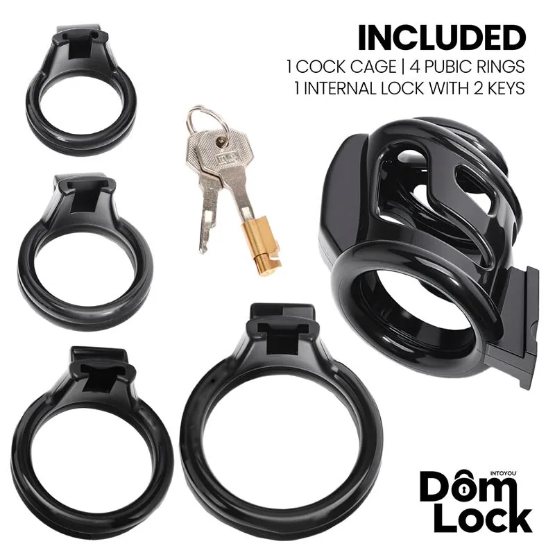 Gaiola de Castidade Bars com Cadeado Interno DomLock — vista 4 de 5