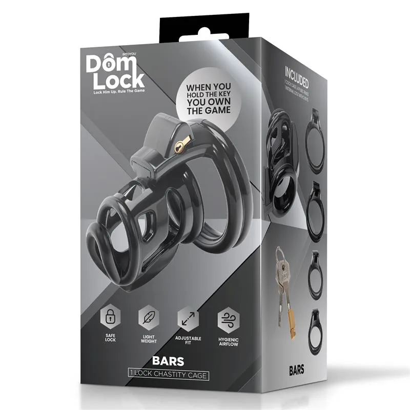 Gaiola de Castidade Bars com Cadeado Interno DomLock — vista 5 de 5