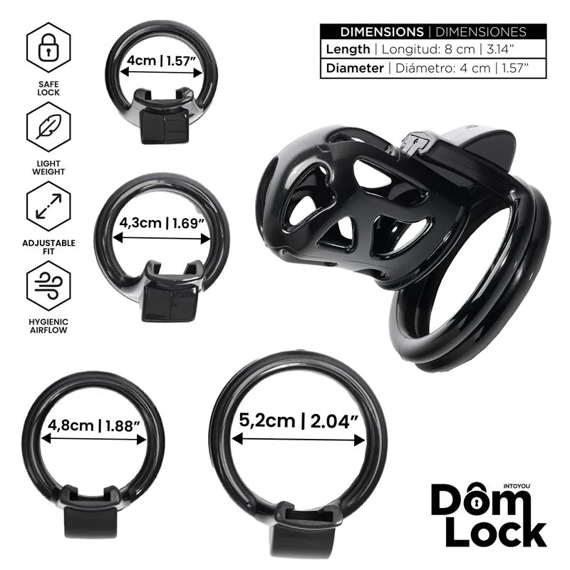 Gaiola de Castidade Block com Cadeado Interno DomLock — vista 3 de 5