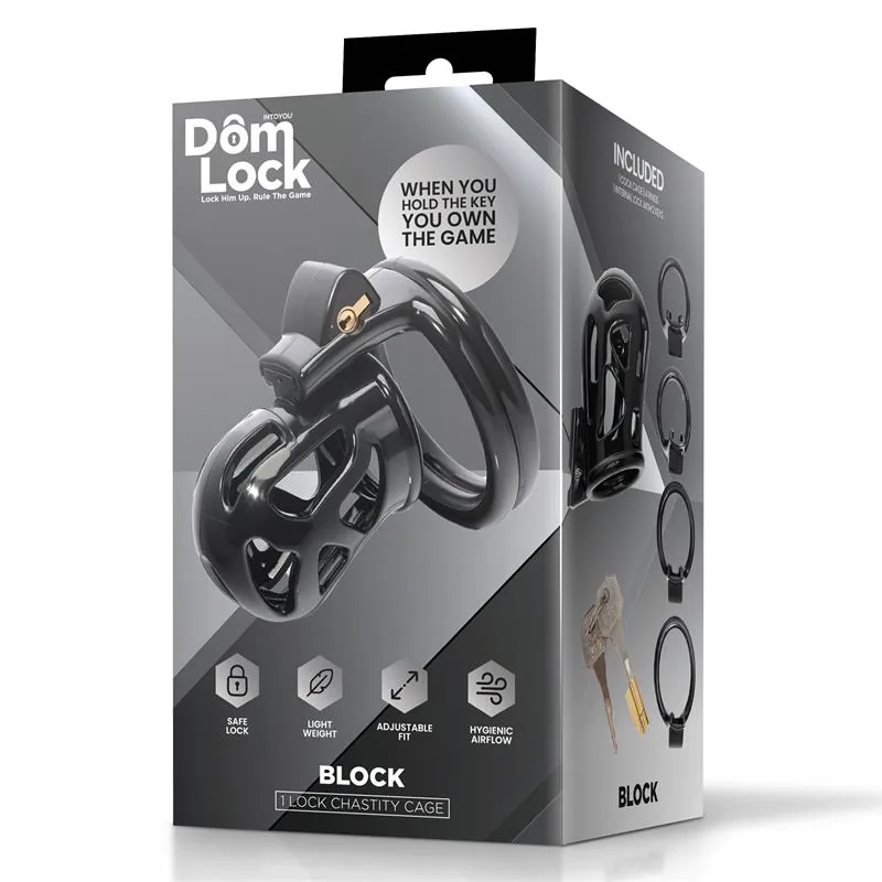 Gaiola de Castidade Block com Cadeado Interno DomLock — vista 5 de 5