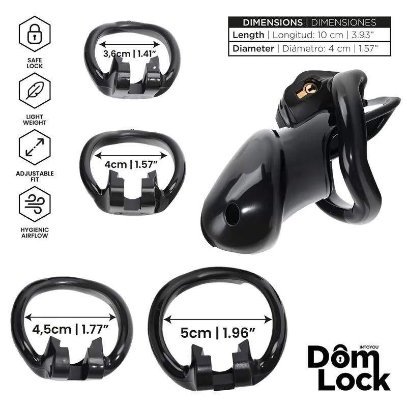 Gaiola de Castidade Closure com Cadeado Interno DomLock — vista 3 de 5