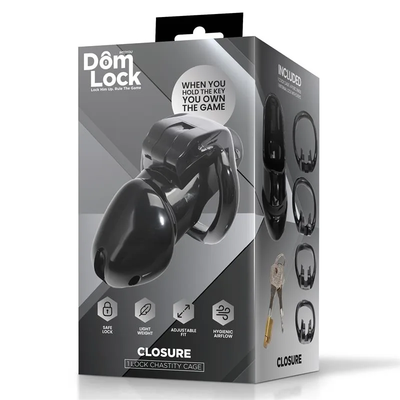 Gaiola de Castidade Closure com Cadeado Interno DomLock — vista 5 de 5