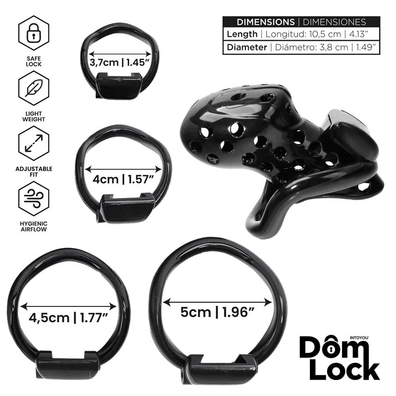 Gaiola de Castidade Convict com Cadeado Interno DomLock — vista 3 de 5