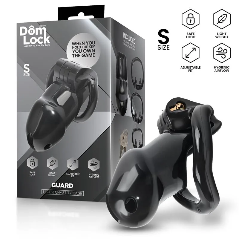 Gaiola de Castidade Guard com Cadeado Interno Tamanho S DomLock