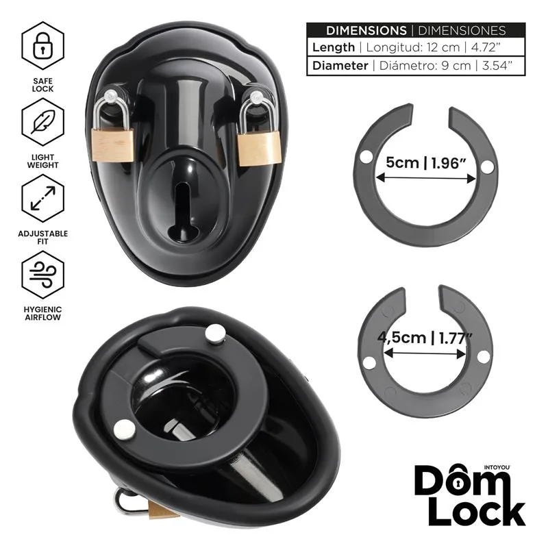 Gaiola de Castidade Inmate com Espaçadores DomLock — vista 3 de 5