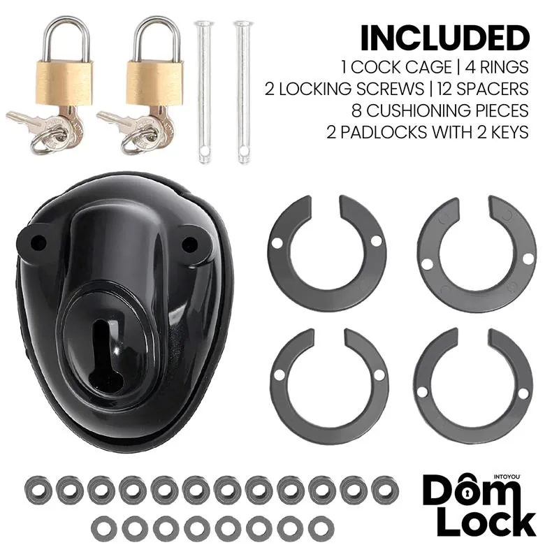 Gaiola de Castidade Inmate com Espaçadores DomLock — vista 4 de 5